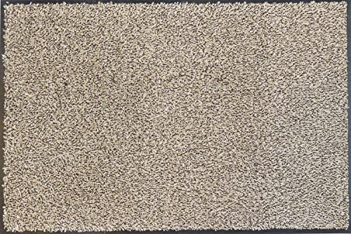 oKu-Tex Fußmatte | Schmutzfangmatte | Eco-Dry| Beige | Baumwolle | Recycling-Gummi | für innen | Eingangsbereich / Haustür / Flur | rutschfest | 60x120 cm