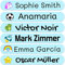 50 Personalised Iron-on Labels, of 6 x 1 cms, to Mark The Clothes. Color Sky Blue (for Iron)