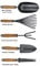 Olmsted Forge Gartenwerkzeug-Set, 5-teilig, robuster pulverbeschichteter Stahl, Korkgriff