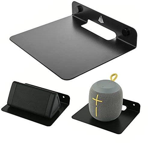 Stronrive Lautsprecher-Wandhalterung, Schwebendes Wandregal Mit Ladekabelloch Für Bluetooth-Lautsprecher, Wandhalterung Für Lautsprecher -Player/Kabelboxen/Spielekonsolen