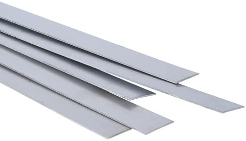 Tiras de chapa de acero inoxidable 1.4404, barra plana 40 x 2 mm, corte 1 metro