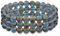 Bling Jewelry Satz Von 3 Regenbogen Schillernde Erstellt Blauen Mondstein Runde Perle 8Mm Stacking Strand Stretch Armband Für Frauen Männer Teen Unisex