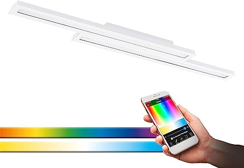 EGLO 32164 LED-Panel Deckenleuchte Crosslink SALITERAS-C weiss L:116cm B:16cm H:5cm dimmbar 2700-6500K mit Connect Funktion