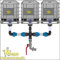IBC Tank Container Verbinder für PE Rohr Regen Wasser Adapter S60x6 Winkel T-Stück Kupplung PP > Set13 für 3 IBC + Hahn3 Pos.2