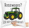 Kissen 40x40 Zierkissen - Traktoren - Rennwagen Ich Habe einen Traktor - Geschenk Landwirt Trecker Bauer Geschenkidee Landwirtschaft Landwirte - 40 x 40 cm - Weiß - traktorfan tracktoren sitzkissen