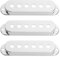 EMSea Lot de 3 coques de micro à bobine unique en plastique chromé de 50 mm compatibles avec Stratocaster