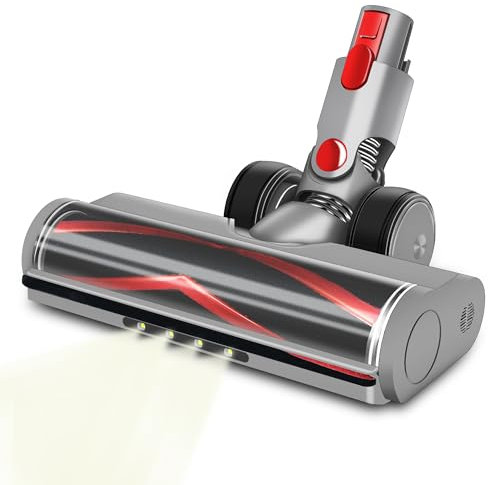 Italdos Spazzola Motorizzata compatibile per Dyson V7 V8 V10 V11 V15 Spazzola Aspirapolvere con Setole Miste Morbide e Luce LED