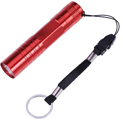 Gadpiparty Taschenlampe Tragbar Ultrahelle Taschenlampe Aus Aluminium Schlüsselring Für Camping Wandern Angeln Notfälle Rot Ohne Batterie
