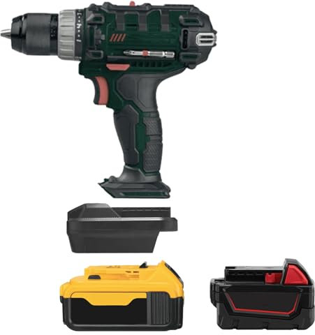 Battery Adapter for Milwaukee 18V for Dewalt 20V Convert to for Parkside20V Battery, Suitable for Dewalt 18v-20v & for Milwaukee 18v M18 Lithium Batteries, Suitable for Parkside 20V Cordless Power