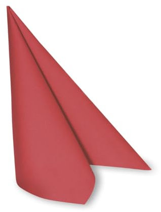 DeinPack 50 x Airlaid Serviette 40 x 40 cm rot- hochwertige Einwegservietten stoffähnlich - Reißfest, Saugstark & Formstabil - ideal für Hochzeit, Partys und Events