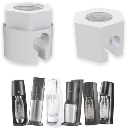Ersatzmutter passend für Sodastream 2 Stück Kompatibel mit Crystal 1, 2 & 3, Duo, Jet, Spirit, Easy, Terra - Zubehör, Wassersprudler, Sprudelwasser, Reparatur, Schlauchanschluss - Made by R-Satz Shop