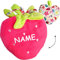 alles-meine.de GmbH Kirschkern Körnerkissen/Plüschtier - Erdbeere - inkl. Name - 22 cm - für Mikrowelle - Wärme/Wärmekissen - Baby - wärmen + kühlen - Kirschkernkissen - ..