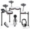 Alesis Nitro Max Kit and Numark HF125 - Electric Drum Kit with Bluetooth, 440+ Authentic Sounds, Drumeo Lessons, and Monitoring Headphones
