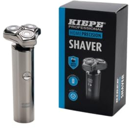 Kiepe Home Precision Shaver, Rasoio Elettrico da Uomo, Testine Rotanti Triple, Batteria Ricaricabile 600mAh, Nero, Uso Quotidiano, IPX6 Impermeabile, Elettrico, #6260, 70 Minuti di Autonomia