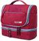 FANDARE Kulturbeutel Damen Herren Kosmetiktasche Reise Kulturbeutel, Waschtasche Kulturtasche zum Aufhängen mit getrennten Fächern für trockene und nasse Reiseartikel Wasserdicht Polyester Rot