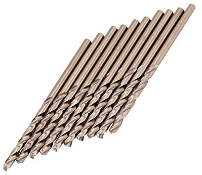 M35 Cobalt Drill Bit Set HSS-CO | 10PCS Precision Twist Drill Bits for Stainless Steel and Hardened Metal | 2.5mm Size