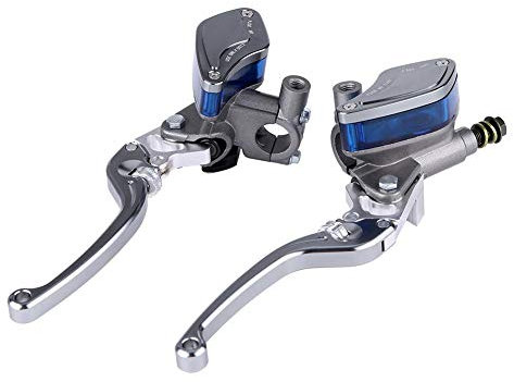 Kupplungsgeberzylinder Motorrad---Motorcycle Hydraulic Pump Hydraulic Brake Pump Hydraulic Clutch Master Paar 22 Mm Motorrad Hydraulische Bremspumpe Kupplung Hauptbremszylinder Hebel Verstellbar Titan