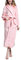 Damen und Herren Morgenmantel Mit Kapuze - Fleece Morgenmantel Lang Winter Warm Weich Fleece - Super Flauschiger Morgenmantel Pink S