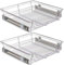 BAKAJI - Cajón telescópico para Muebles de Cocina - Cesta de Almacenamiento extraíble - Ahorra Espacio - Riel de Acero Inoxidable - Medidas 60 cm - Juego de 2 Unidades