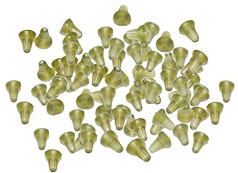 Hellery 100 PCS Fishing Hook Stops Rubber Earring Stopper Fishing Hooks Screw Plastic Bead Hook Pegs for Carp/Coarse Fishing