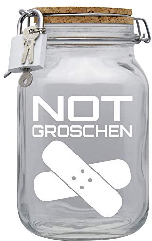 Spardose Notgroschen Geld Geschenk Idee Transparent XL