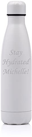 Personalised Matt 500ml Thermo Bottles - Engraved with Your Custom Text (Matt Silver-Grey)