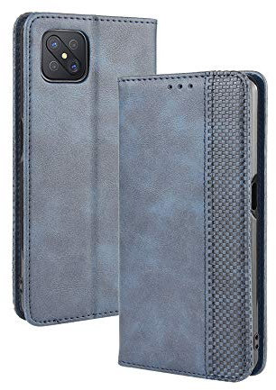 WEIOU Hülle für Oppo Reno 4Z 5G (Reno4 Z) Case, Premium TPU/PU Leder Klappbar Schutzhülle Tasche Handyhülle mit Standfunktion & Kartensteckplätzen, Blau