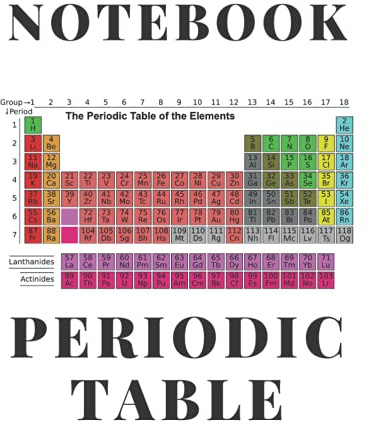 Periodic Table of Elements - Notebook - Science And Chemistry Gifts Presents For Students Kids Adults Geeks And Nerds: Large (8.5x11) 120 Pages With Beautiful Glossy Cover