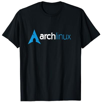 Arch Linux Lover T-Shirt mit hellem Slogan und blauem Logo-T-Shirt T-Shirt