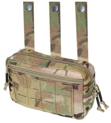 EXCELLENT ELITE SPANKER Tactical Molle Pouch Dump Drop Pouch Utility Bag | Admin Pouch, edc pouch,Hook and Loop Panel for Tactical Vest,for hiking/trekking/fishing/ hunting,Splash-proof,YKK zippers