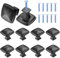 Xiaomoyu 10 Pièces Poignee de Meuble Cuisine Noir, Tiroir de Poignée Porte, Bouton de Meubles Cuisine de Porte, Poignées de Meuble pour Placard Armoire - 1,2 po/30 mm