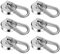 GothicBride Pack of 6 Magnetic Hooks 30 kg Pulling Force Magnet Hooks Heavy Duty, Strong Magnetic Hooks with Rotating Carabiner for Kitchen, Bathroom, Lockers (6)