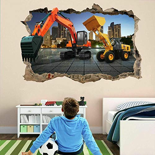 Wandtattoos Wandkunst Aufkleber Wandbild Bagger Baumaschinen Maschine Wandaufkleber Wandtattoo Poster Bf25