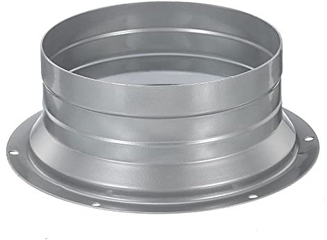 PATIKIL 5 Inch Duct Connector Flange, Metal Fitting Straight Pipe Flange Round Ventilation Air Duct for Heating Cooling Ventilation HVAC System