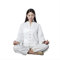 Flachs-Kampfkunst-Tai-Chi-Anzüge für Damen, chinesische Kung-Fu-Wing-Chun-Uniform-Kleidung für traditionelle Tai-Chi-Kleidung für Ihre Tai-Chi-Übung (Color : Blue, Size : XL) (White M)