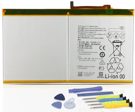 HB26A510EBC Tablet Batterie pour Huawei Mediapad M2 M3 10 10.0 10.1-inch/MediaPad T2 10.0 Pro 10.0-inch WiFi LTE 3G 4G M2-A01W M2-A01L Bach-L09 Bach-W09 BAH-L09 BAH-W09 FDR-A01L FDR-A03L FDR-A04L+Tool
