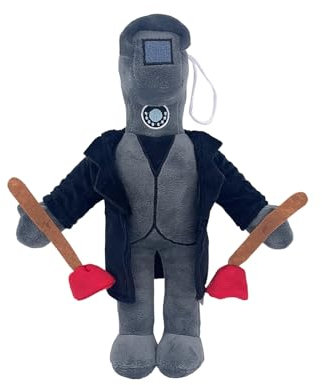 Super JAKES Skibidi Toiletten-Plüschtier,lustige gefüllte Anime-Skibidi-Toiletten-Plüschpuppen,Sammlergeschenke für Kinder,Fans und Erwachsene zum Geburtstag(Jetpack Black Cameraman)