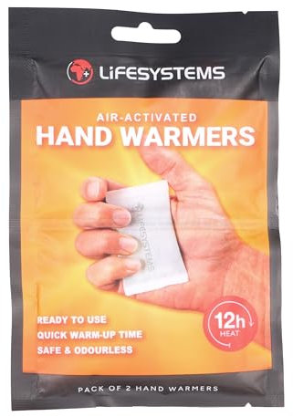Lifesystems Air Activated Hand Warmers, Up To 12 Hours of Heat - Pack of 6, 10, 20 or 40 Pairs, White
