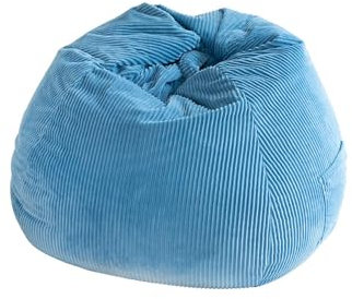 Home Deluxe - Sitzsack Calm - Stoff: Samt Cord, Farbe: Blau - inklusive Füllung I Sitzmöbel Bean Bag Sitzsäcke