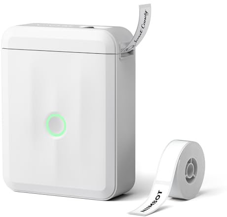 NIIMBOT D110 étiqueteuse avec Ruban adhésif, imprimante Thermique Bluetooth Portable pour Organiser Le Stockage au Bureau, à la Maison, étiqueteuse d'autocollants mis à Niveau, Blanc