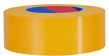 Duccinp Ruban adhésif blindé extra résistant - 50 m x 50 mm - Étanche - Pour réparation, bricolage, artisanat, intérieur et extérieur - Jaune