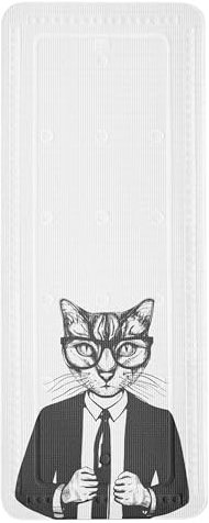 Kleine Wolke Wanneneinlage Kalli Schwarz-Weiß 36 x 92 cm