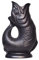 The Original Gluggle Jug - Black Matt Glug Jug in XL, 28cm 1.4L - Gug Glug Fish Shaped Jug - Decorative Glugging Water, Cocktail, Wine & Gin Pitcher, Decanter or Vase - Hand Made in Britain
