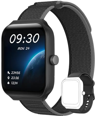 TOOBUR Reloj Inteligente Mujer Hombre, 1.95 Smartwatch Alexa Incorporada Pantalla IP68 Sumergible con Llamada/Seguimiento del Frecuencia Cardíaca/Sueño/100 Deportes para Android iOS