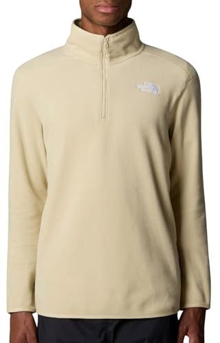 THE NORTH FACE NF0A855WAWA1 Men’s 100 Glacier 1/4 Zip - Eu Sweatshirt Herren Zion ORANGE/Concrete Grey Größe L