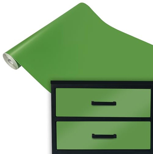 DecoMeister Vinilo Adhesivo Para Pared Muebles Verde Aguacate Mate Papel Autoadhesivo de PVC Para Cocina Armario Bricolaje Lámina Decorativa Película Para Forrar En Rollo 45 x 100 cm Por Metros