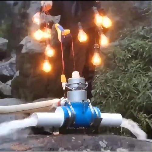 Generador hidroeléctrico de turbina de 1000 W, generador hidroeléctrico de 220 V, caudal de Agua de 2 l/s (0,5 GAL/s), se Puede Utilizar para Suministro de energía Temporal en áreas remotas