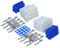 Kalitec KALI-1112 Universal MATE-N-LOK Set de 12 pines con contactos y juntas IP 57 I Conector eléctrico blanco de poliamida 6.6 I Conector sellado para iluminación, placas de circuitos impresos
