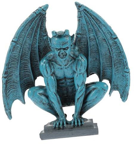 Amosfun Kunstharz Gargoyle Figur Gotische, Gartenstatue für Halloween Feier