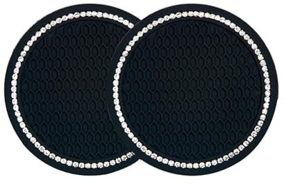 BUVBRJDR 2 Pièces Dessous De Verre Voiture, pour Audi TT TTS TTRS RS3 RS4 RS5 RS6 RS7 R8 antidérapant Anti-Sale Dessous de Verre Facile à Nettoyer Dessous de Verre de Porte-gobelet,A